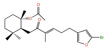 11-Acetoxy-1-bromo-10,15-cyclo-1,3(20),6-phytatrien-8-one